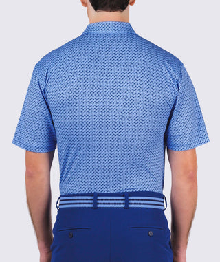 Morgan Performance Polo - back Luxe Blue/Navy - Turtleson