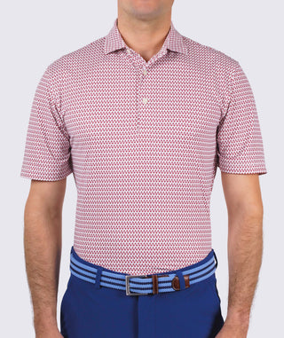 Ripster Performance Polo - front - White/Vintage Red - Turtleson