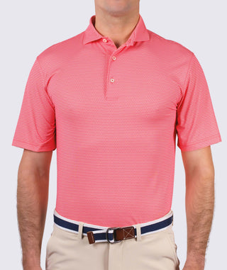 Lennon Performance Polo - front - vintage red - Turtleson
