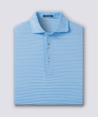 Tanner Stripe Performance Polo - Luxe Blue - Turtleson