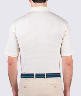 Dylan Stripe Performance Polo - back - Butter - Turtleson