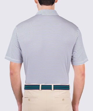 Dylan Stripe Performance Polo - back - Navy - Turtleson