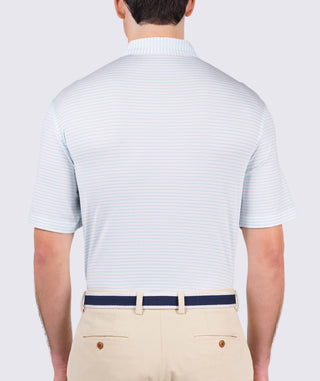 Dylan Stripe Performance Polo -back wave - Turtleson
