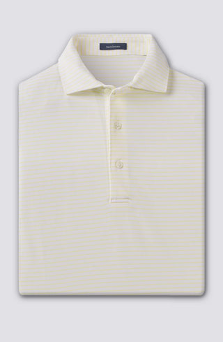Dylan Stripe Performance Polo - front - Butter - Turtleson