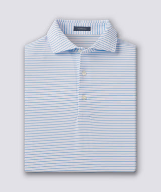 Dylan Stripe Performance Polo - Luxe Blue - Turtleson
