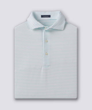 Dylan Stripe Performance Polo - wave - Turtleson