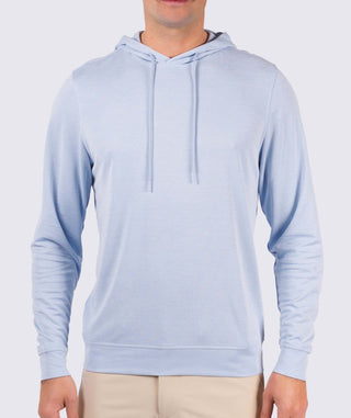 Lester Oxford Performance Hoodie -mens - front - luxe blue - Turtleson