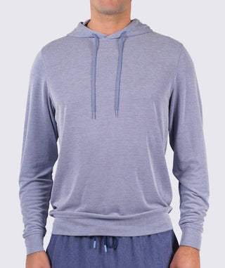 Lester Oxford Performance Hoodie -mens - front - navy - Turtleson