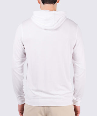 Lester Oxford Performance Hoodie -mens - back - white - Turtleson