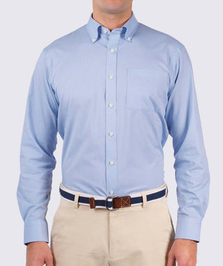 Graham Performance Gingham Sport Shirt - front - Luxe Blue - Turtleson