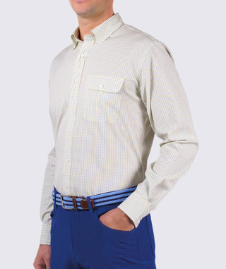 Charles Sport Shirt - Sleeve - side - Butter/Luxe Blue - Turtleson