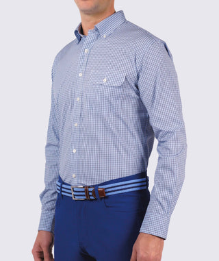 Charles Sport Shirt - side Navy/Luxe Blue - Turtleson