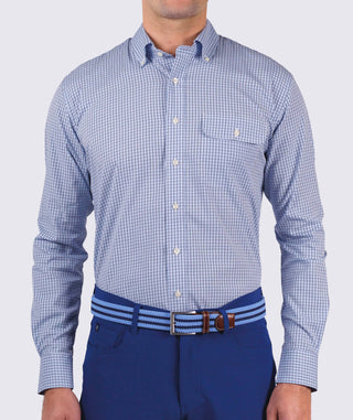 Charles Sport Shirt - front Navy/Luxe Blue - Turtleson
