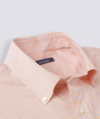 Charles Sport Shirt - Apricot/Luxe Blue - Collar - Turtleson