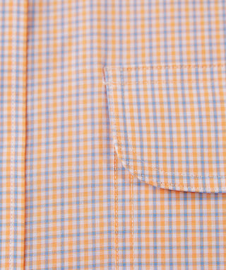 Charles Sport Shirt - Apricot/Luxe Blue - Pocket -  Turtleson