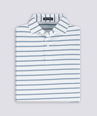 Pete Stripe Two Button Performance Polo