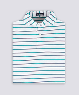 Pete Stripe Two Button Performance Polo