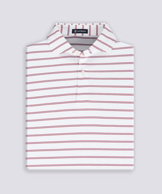 Pete Stripe Two Button Performance Polo