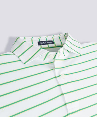 Pete Stripe Two Button Performance Polo