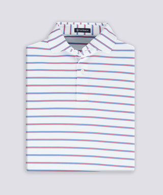 Pete Stripe Two Button Performance Polo