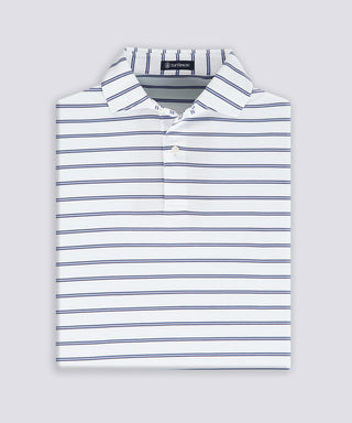 Pete Stripe Two Button Performance Polo