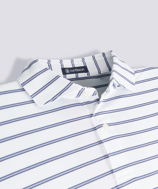Pete Stripe Two Button Performance Polo