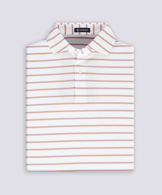 Pete Stripe Two Button Performance Polo