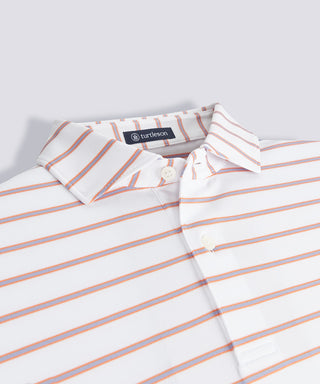 Pete Stripe Two Button Performance Polo