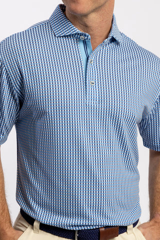 Hayden Diamond Knit Gingham Polo