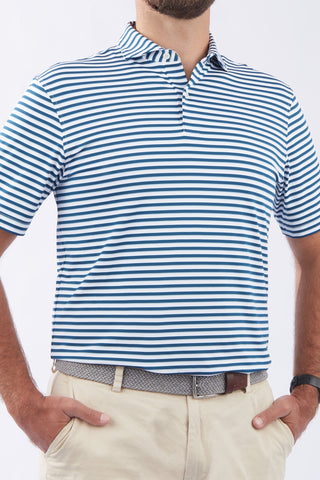 Charlie Stripe Two-Button Polo