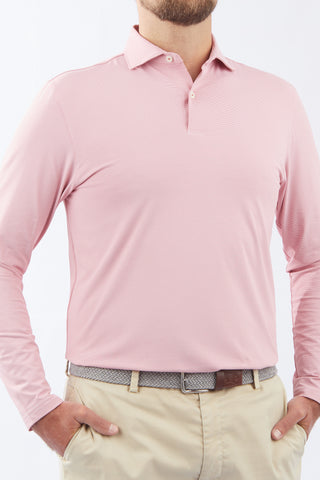 Finch Stripe Long Sleeve Two-Button Polo