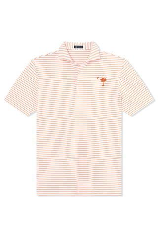 Lewis Stripe Polo - Clemson University - Palmetto