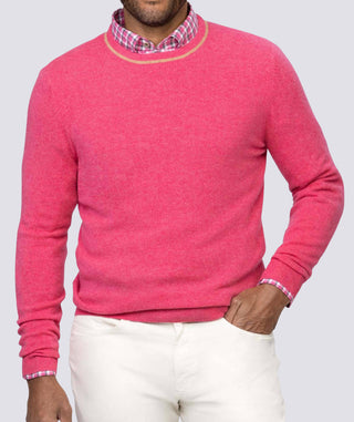 McGregor Men's Cashmere Crewneck Sweater - Turtleson -Rose