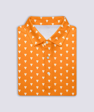 Orange UT Interlock Performance Polo - turtleson