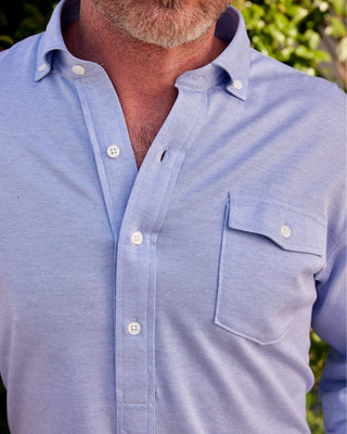 Logan Long Sleeve Popover - Men's - Chest Buttons- Turtleson