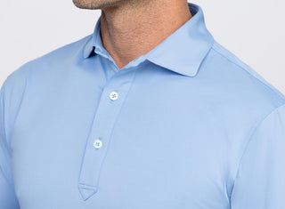 Palmer Solid Performance Polo - Chest -  Luxe Blue - Turtleson