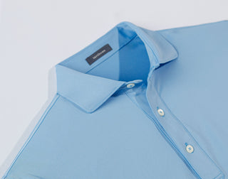 Palmer Solid Performance Polo - Collar Luxe Blue - Turlteson