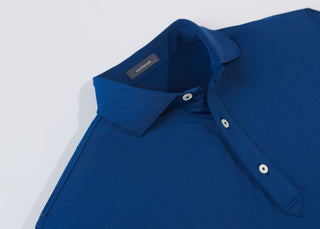 Palmer Solid Performance Polo - Collar Navy - Turtleson