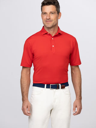Palmer Solid Performance Polo - Shirt - Red - Turtleson