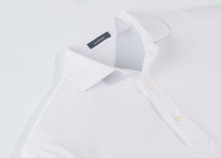 Palmer Solid Performance Polo - Collar - White - Turtleson