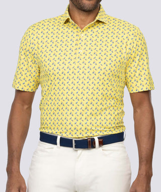 Rollins Performance Polo - Turtleson- Maize/Luxe Blue Rollins