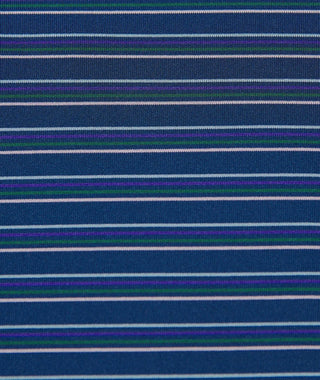 Rory Stripe Performance Men's Polo - Pattern - Turtleson -Navy/Evergreen Rory