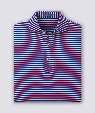 Sherman Stripe Performance Polo - turtleson