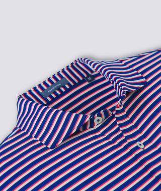 Sherman Stripe Performance Polo - turtleson