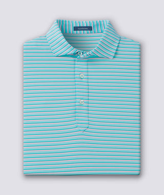 Sherman Stripe Performance Polo - turtleson