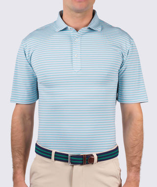 Sherman Stripe Performance Polo - turtleson