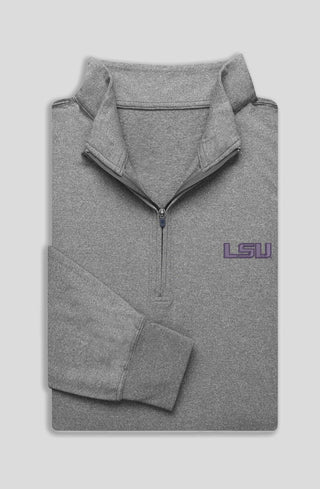 Siro Long Sleeve Quarter-Zip Pullover - Louisiana State University - turtleson