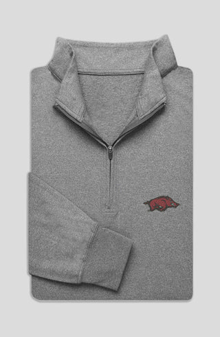 Siro Long Sleeve Quarter-Zip Pullover - University of Arkansas - turtleson