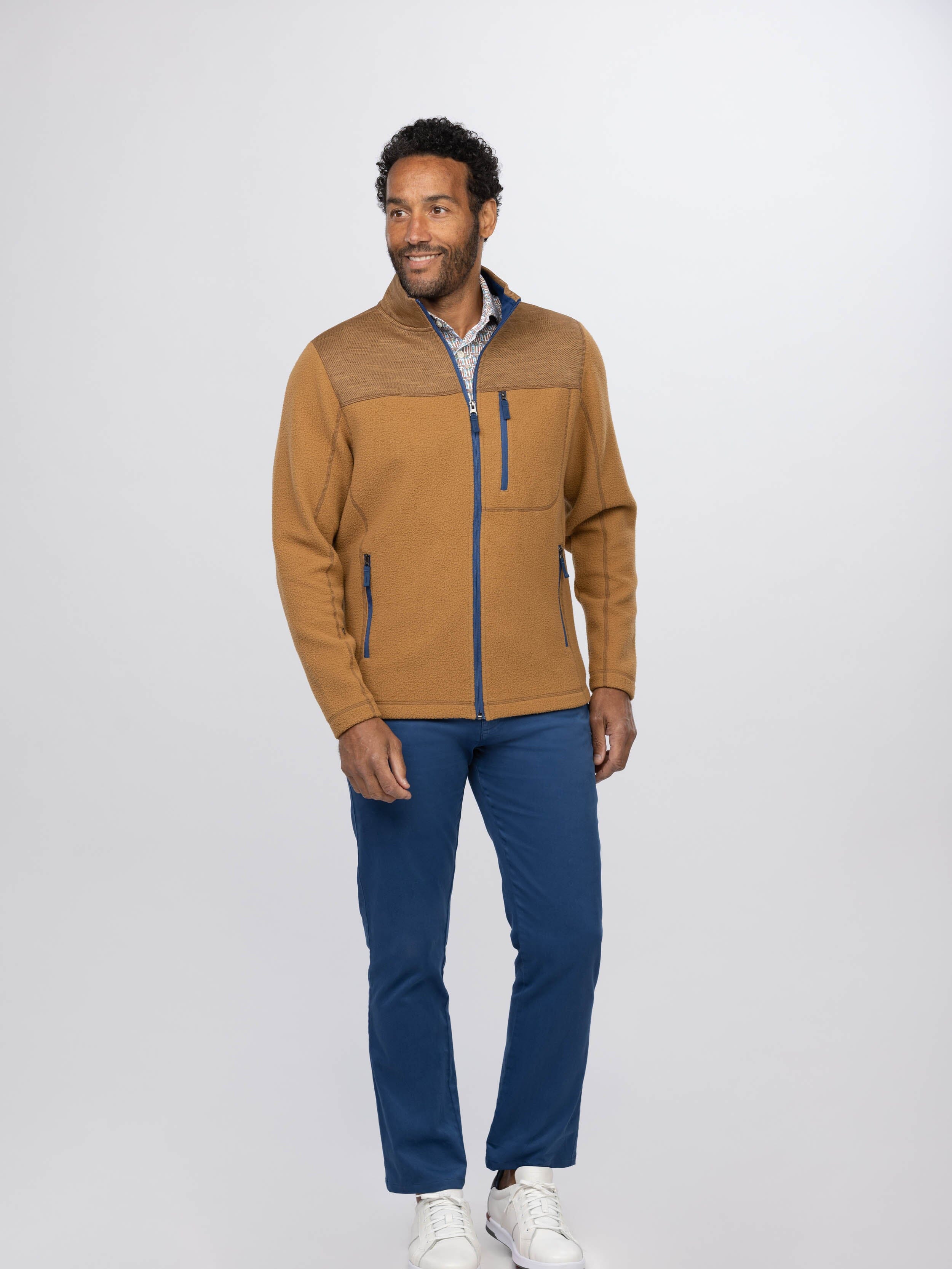 Men's Wallace Hybrid Zip Through Sweatshirt from Crew Clothing Company