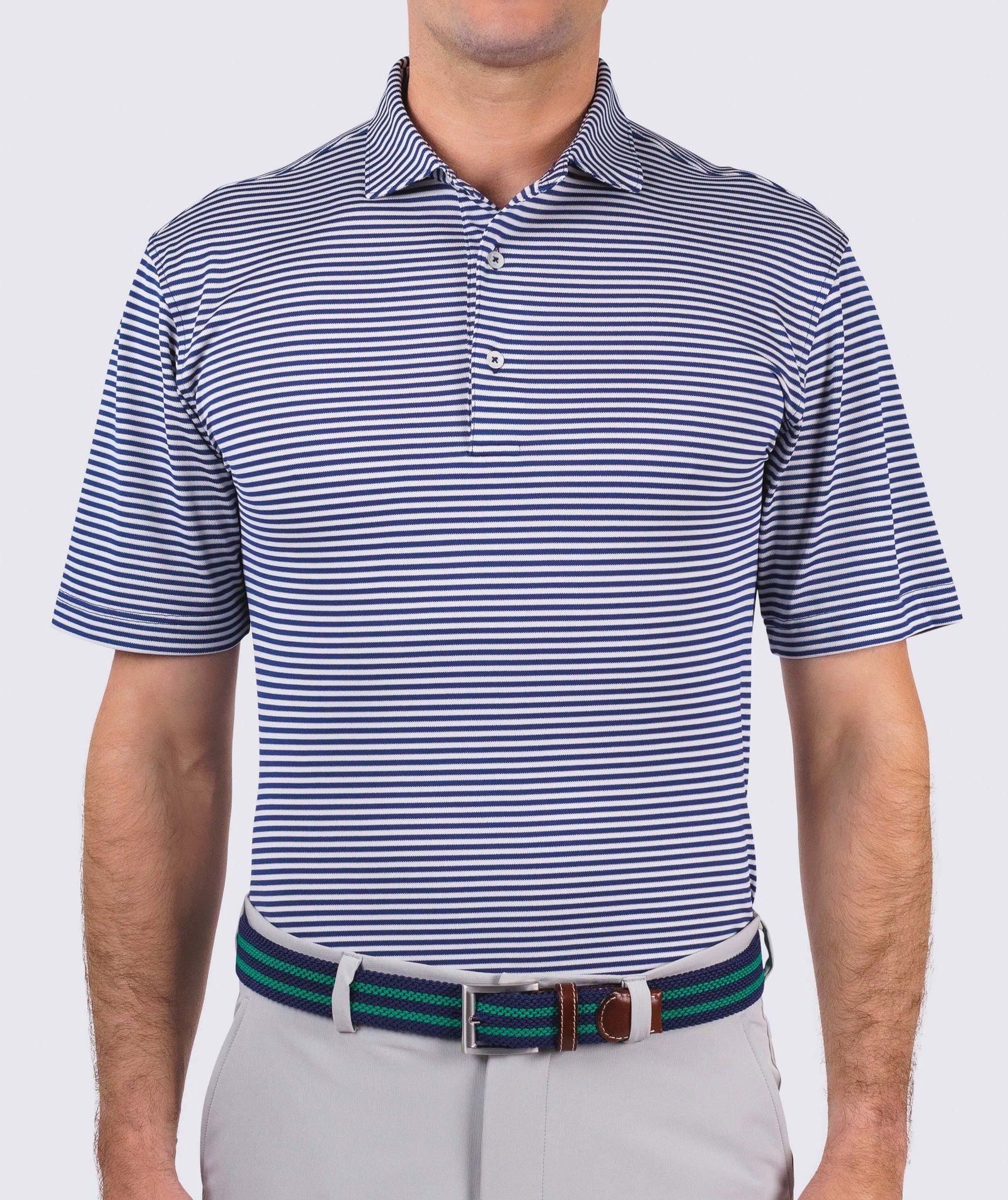 Tanner Stripe Performance Polo - turtleson